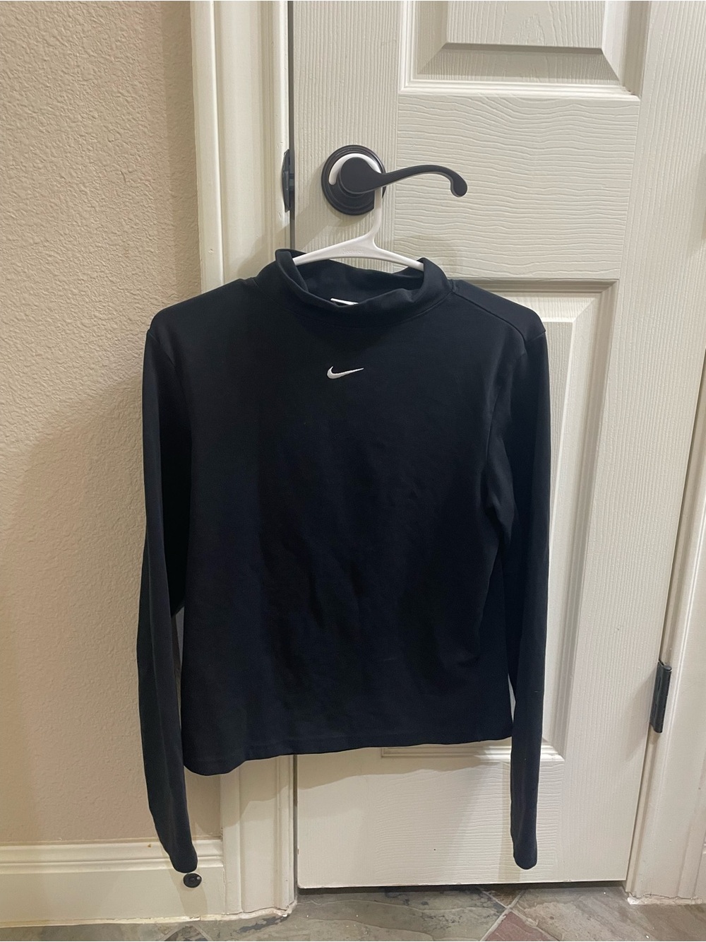 Nike Black Long Sleeve Mock Neck Top